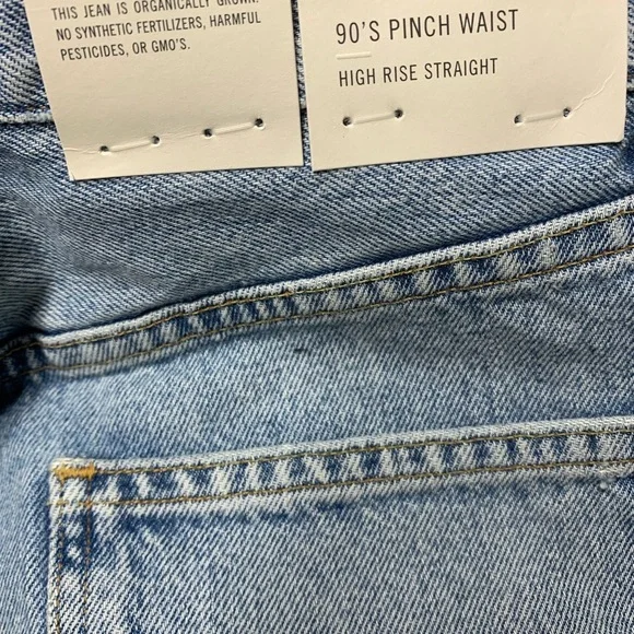 AGOLDE  90’s pinch waist pieced  jeans new with tags size 24 - Picture 10 of 13
